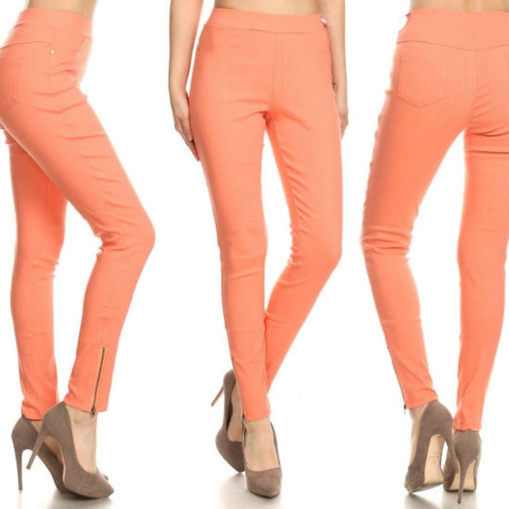 JVINI  Ankle Zip Stretch Skinny Jegging